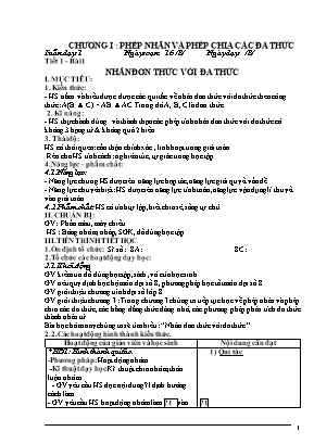 Giáo án Đại số Lớp 8 - Tuần 1
